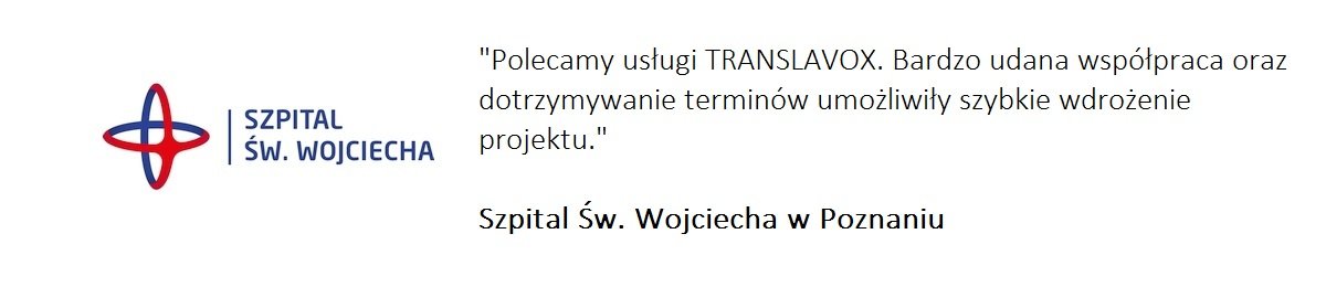 Szpital Św. Wojciecha poleca nasze biuro tłumaczeń